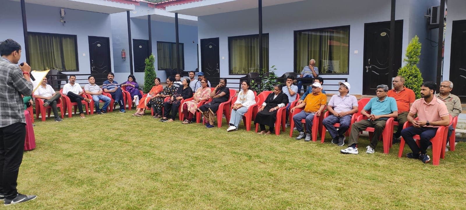 Training professionals in outdoor setting